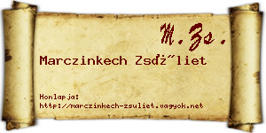 Marczinkech Zsüliet névjegykártya